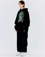 スプレーラビットフーディ/SPRAY RABBIT HOODIE-BLACK