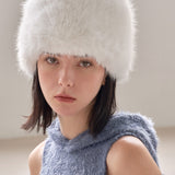 VA Square Longlabel Shapka Hat / Cream