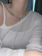aqua dolphin Necklace