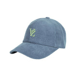 3D Monogram pigment Washing Corduroy Over Fit Ball Cap Blue