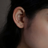 14Kゴールドボール3MMピアス/14K GOLD BALL 3MM EARRING_2COLOR (14k gold clutch)