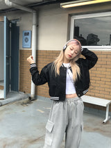 Daily Hip Crop Varsity Jacket