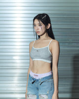 basic bra top - light grey