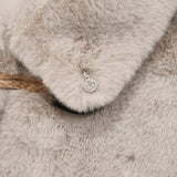 TOGGLE POINT CROP FUR JACKET [GRAY]