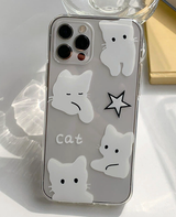 ホワイトキャットフォーンケース / White Cat Phone Case