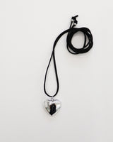 Roche Silver Bold Heart Strap Necklace