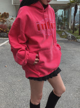 (UNISEX) フィックスピンタック起毛オーバーフード