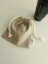 Two tone string pouch - beige M