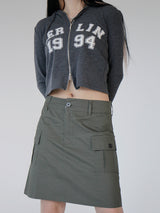 ベルリン2WAYクロップフードジップアップ / Berlin Two-Way Crop Hood Zip Up (4color)