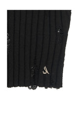 ディストレスドニットノースリーブ / DISTRESSED KNIT SLEEVELESS (CHARCOAL)