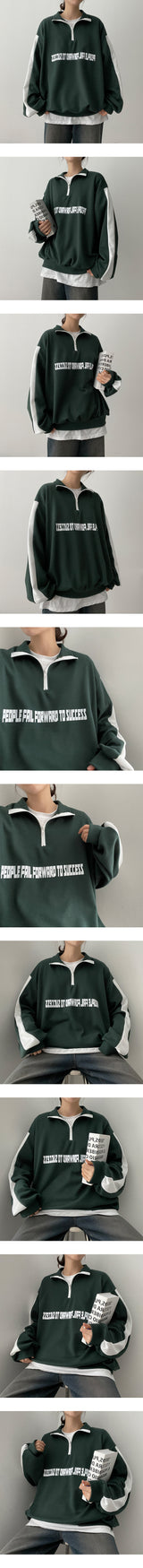 カラードハーフジップアップアノラックスウェットシャツ / Getz Colored Half Zip-Up Anorak Sweatshirt