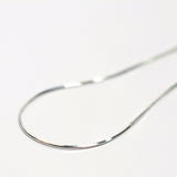 シルバーシンスネークチェーンアンクレット/silver thin snake chain anklet (silver / no spare chain)