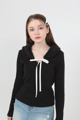 ツイードパールフラワーファーヘアピン / tweed pearl flower fur hair pin white