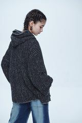 ブレイズ ニット フーディー / Braids Knit Hoodie Charcoal