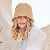 VZ logo jacquard bucket hat Beige