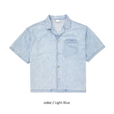 ASCLO Vel Linen Denim Shirt (2color)