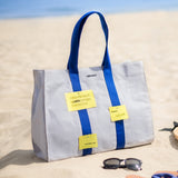 コットン 2WAY キャンバスバッグ / COTTON 2WAY CANVAS BAG-GRAY+BLUE