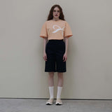 ペールオレンジリボンTシャツ