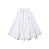 Apron-pyeseul Skirt (White)