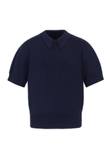 ミニマル カラー サマーニット Minimal Collar Summer Knit