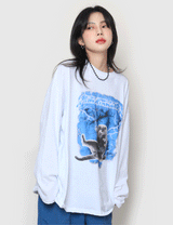 キャットエレクトロロングスリーブT / Cat Electro Long Sleeve T