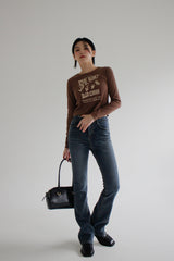 ポイントブーツカットデニムパンツ / no.2319 Point Bootcut Denim Pants (2color)