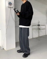 ナッピングワイドジーンズ / TN Napping Wide Black Jeans