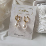 Horse Shoe and Pearl Piercing (Medium) - Gold Color