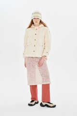 CHERRY BASIC QUILTING HOOD JACKET [CREAM]