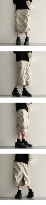 Nefside cargo string long skirt