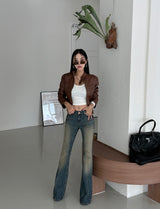 High-Neck Biker Slim Rider Jacket