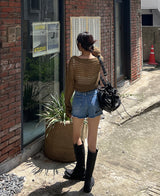 バーモンダメージショットデニムパンツ