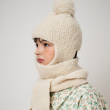 BOUCLE BALACLAVA MUFFLER, CREAM