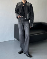 トレジャークロップドレーシングレザージャケット / OA Treasure Cropped Racing Leather Jacket (2 colors)