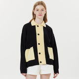 ツートーンカラーカーディガン / Two tone collar cardigan