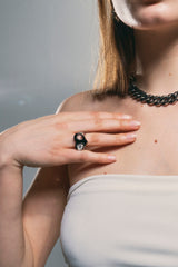 NO.307 [SILVER] HEART METEOR RING