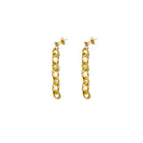 TWIST GOLD CHAIN EARRING (6618489946230)