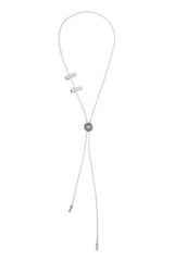 NO.481 [SILVER] サークルコードロックネックレス