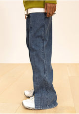 インシションインバーティドウォッシードデニムパンツ/INCISION INVERTED WASHED DENIM PANTS