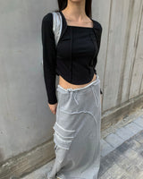 Pintuck slim T
