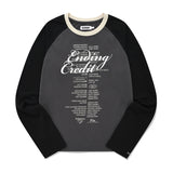 キルシーレタリングラグランTシャツ／KIRSH LETTERING LAGLAN T-SHIRT [BLACK]