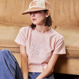 Graffiti Crop T-Shirts Pink
