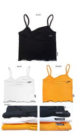 アンバランスシャーリングクロップスリーブレス/TOP(9397) Unbalance Shirring Crop Sleeveless