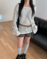 Low wool shorts