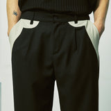 ワイドフィットピンタックバイカースラックス / wide fit pintuck biker slacks