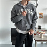 LMN Dear New York Lettering Hachi Knitwear Zip-up (3 colors)