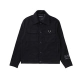 Suede wide pocket jacket - Black (4622119239798)