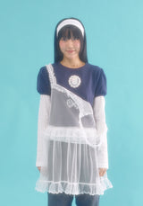 layered puff top_navy