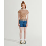インターロック ステッチ レーストップ / INTERLOCK STITCH LACE TOP_ORANGE