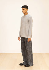 ハーフインシジョンオーバーニット/HALF INCISION OVERSIZED KNIT